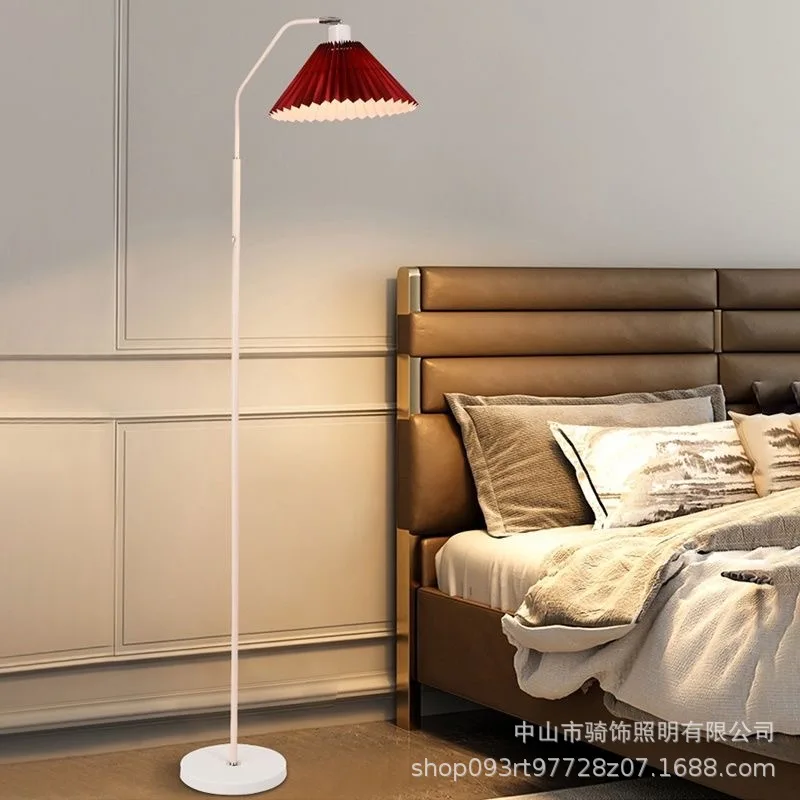 

Vintage Danish Pleated Floor Lamp for Living Room Sofa Side Nordic Instagram Style Bedroom American Trendy Floor Lamp