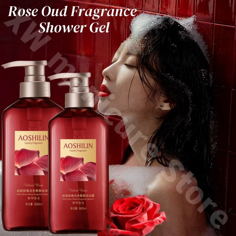 

Rose Ebony Fragrance Shower Gel 500ml Long-lasting Moisturizing, Cleansing and Soothing Skin Shower Gel for Men and Women