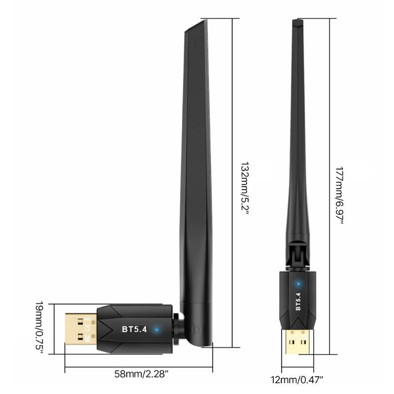 USB PC-adapter Bluetooth-compatibel 5.4 draadloze zenderontvanger 150M Dropship