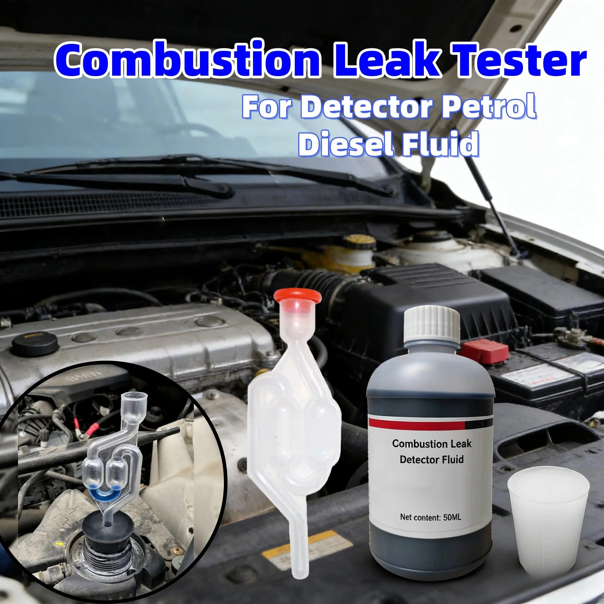 

Тестер утечек топлива (бензин/дизель) с 50 мл жидкости для обнаружения утечек в автомобильных системах, инструмент для проверки герметичности трубопроводов