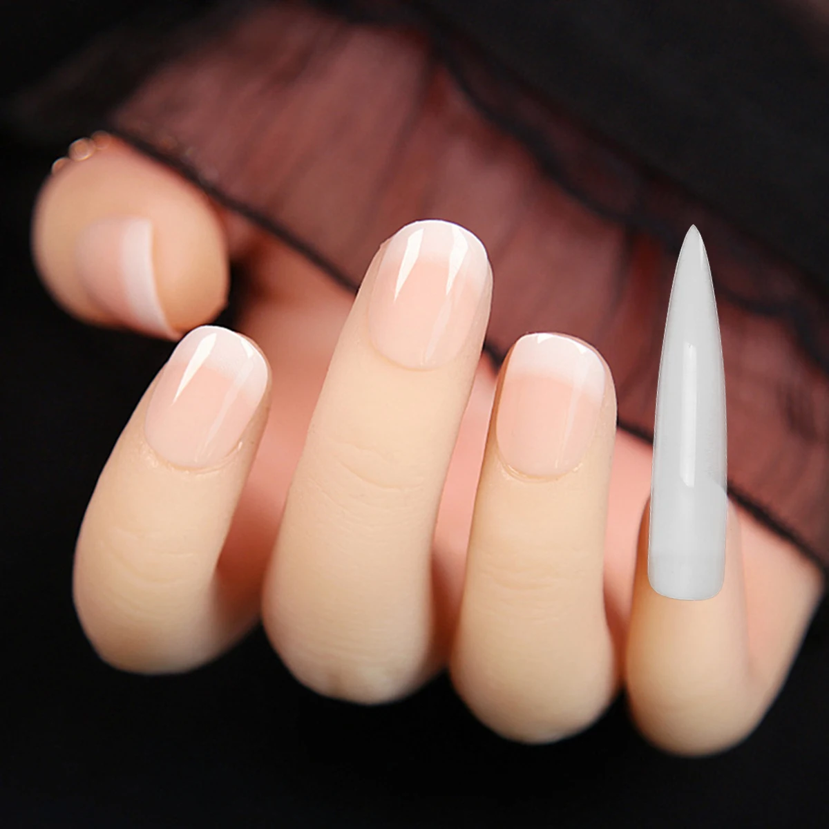 

120pcs False For Salon Fake Nail Art Nails Tips 10 Packs Natural Durable Sturdy Healthy Easy Shaping Gel Acrylic Compatible Long