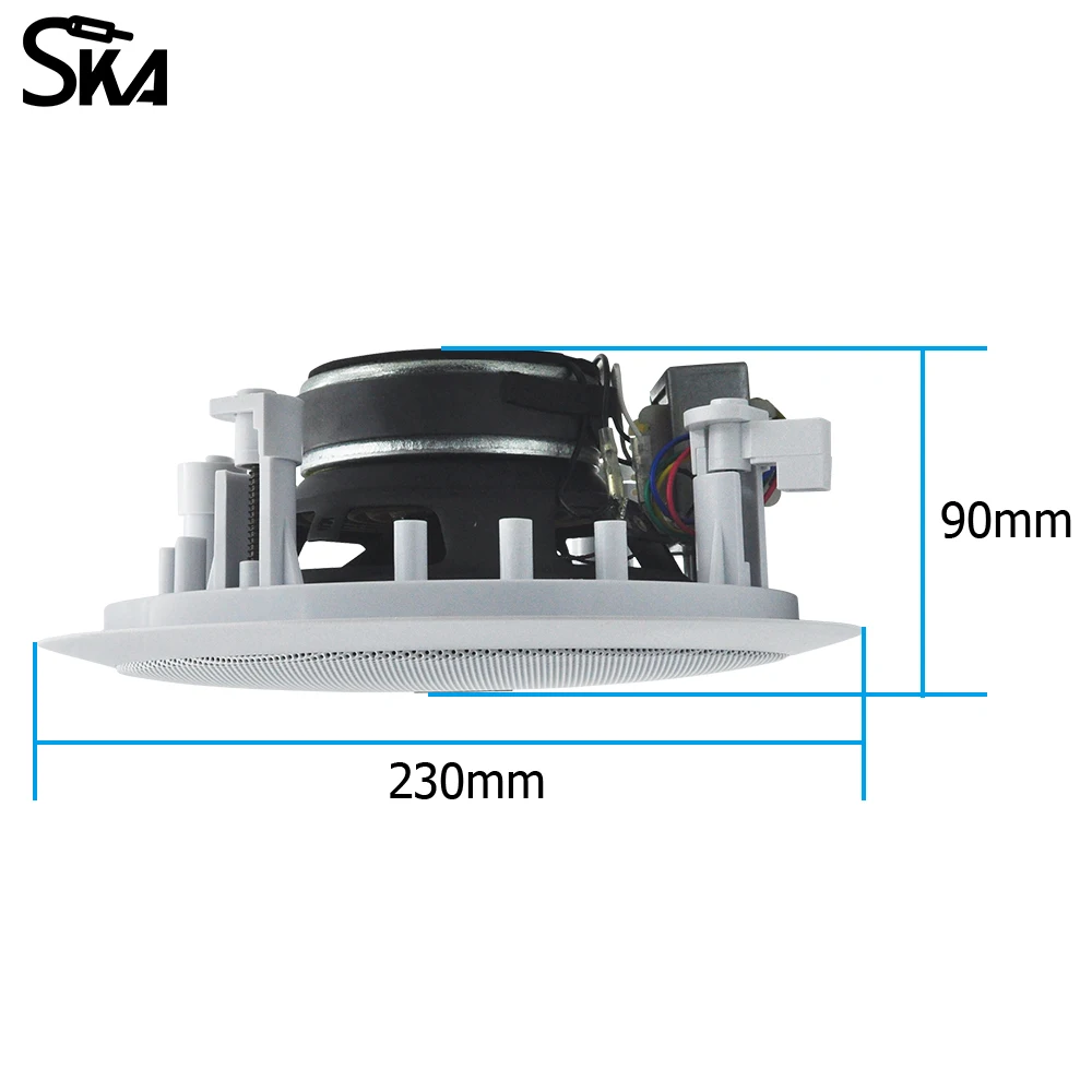 Home Ceiling Speaker 6inch 30W Dustproof Passive Coaxial 70V/100V Music Speaker Audio Sound System for Theater Hotel Supermarket