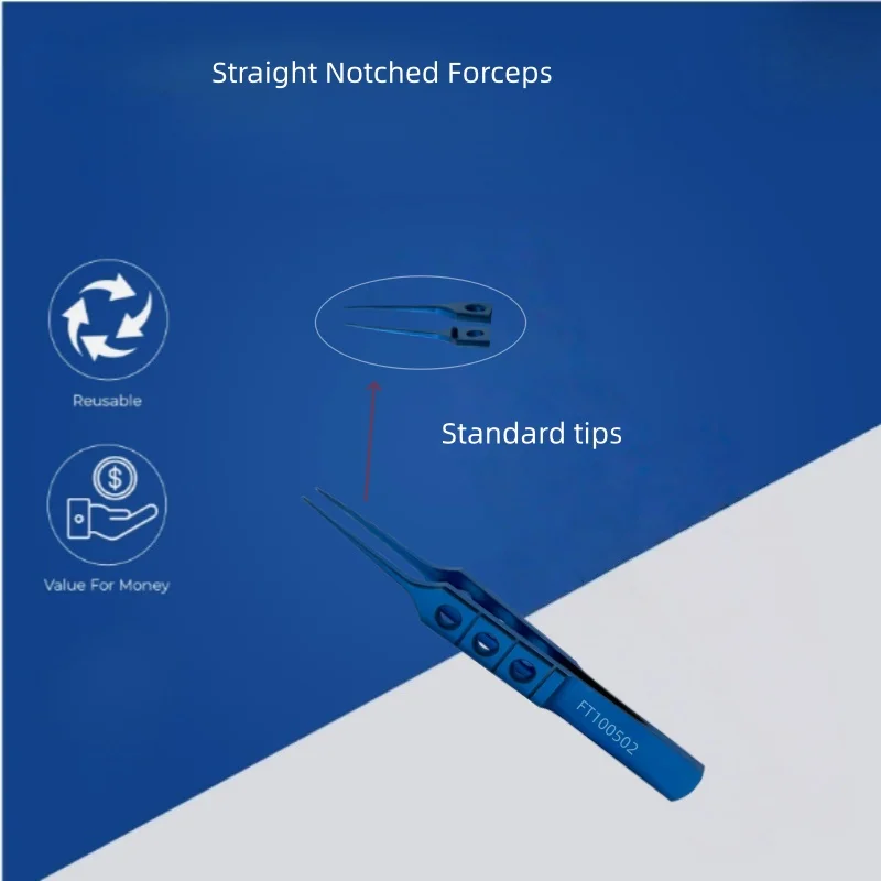 คีมจับตา คีมตรงแบบมีรอยบากพร้อมฐานผูก