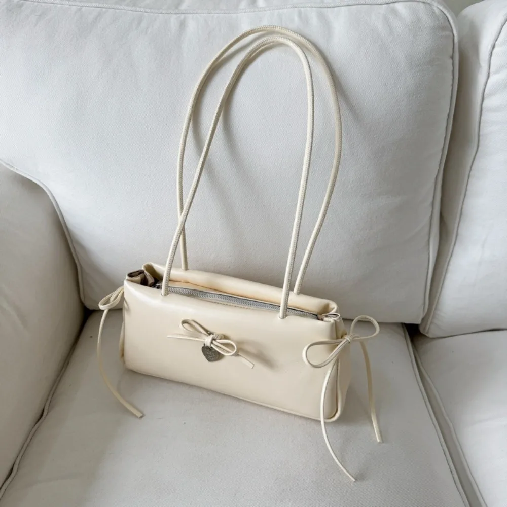 Милая французская сумка с защитой от брызг, украшение с бантом для воды, однотонные сумки для подмышек, корейский стиль, большая вместимость