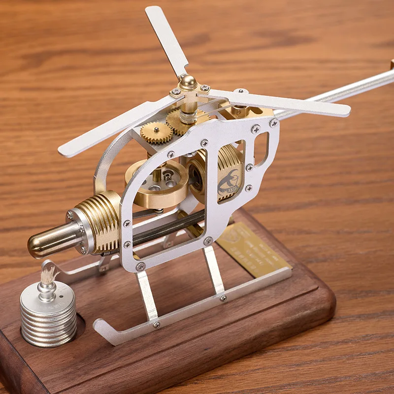 

Helicopter Stirling Engine Model Miniature Engine Physical Air Energy Can Start Creative Gift Educational Children's Toy