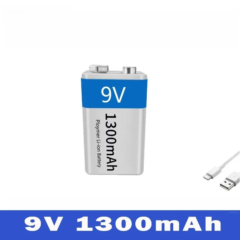 9 فولت 1300 مللي أمبير بطارية ليثيوم أيون قابلة للشحن مايكرو USB بطاريات 9 فولت ليثيوم لعبة ميكروفون متعدد التحكم عن بعد KTV استخدام