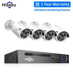 Hiseeu 5MP 3MP 8CH POE NVR Video Audio Record ONVIF CCTV IP Sicherheit Überwachung Kamera System Kit Set Im Freien Haus wasserdicht