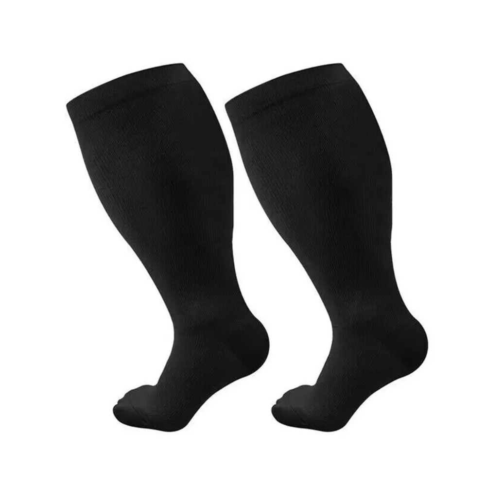 New Plus Size Compression Socks Solid Color 2XL-7XL Extra Size Fat Sock Middle Tube Socks Yoga