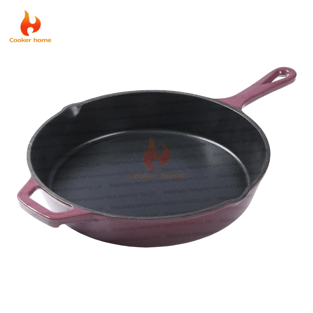 Home kitchen enamel coated cast iron non stick cooking pots And pans cookware set casseroles Low MOQ soup stock pot skillets