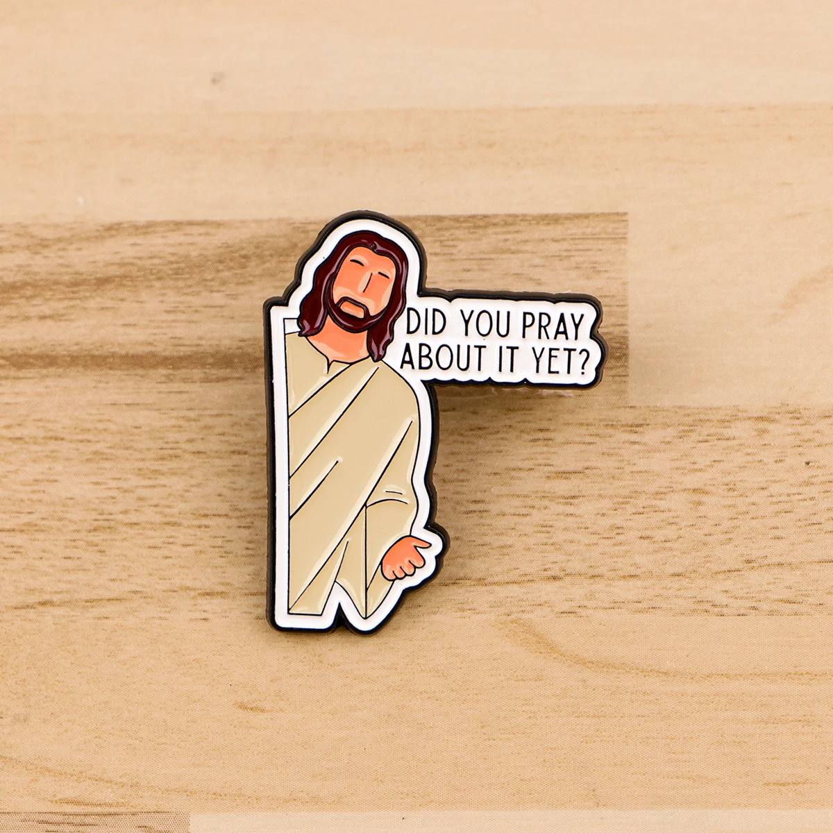 Jesus Quotes Flower Enamel Pin Funny Phrase Cartoon Girl Brooches Lapel Pin Badge on Backpack Clothing Accessories Jewelry Gifts