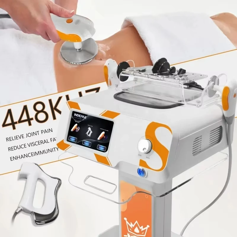 Indiba 448khz Tecar Therapy Machine Lymphatic Drainage Pain Relief RF Radiofrequencia Physiotherapy Device for Health & Beauty
