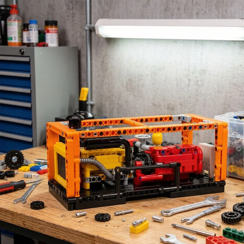 building-blocks-moc-117726-diesel-slurry-pump-assembly-block-model-135-pieces-adult-toy-birthday-christmas-gift
