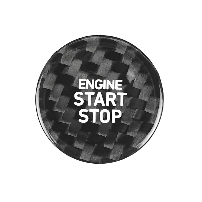 ل Genesis G70 G80 G90 GV70 GV80 ريال الصلب ألياف الكربون ملصق سيارة بدء المحرك وقف غطاء أزرار الكسوة الداخلية