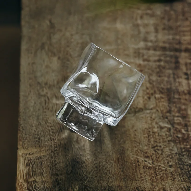 Przezroczyste Nordic przenośne proste szkło okrągły kieliszek do whisky strzał piwo zestaw filiżanek do herbaty koktajl szampana Szklanki kubki do domu życia