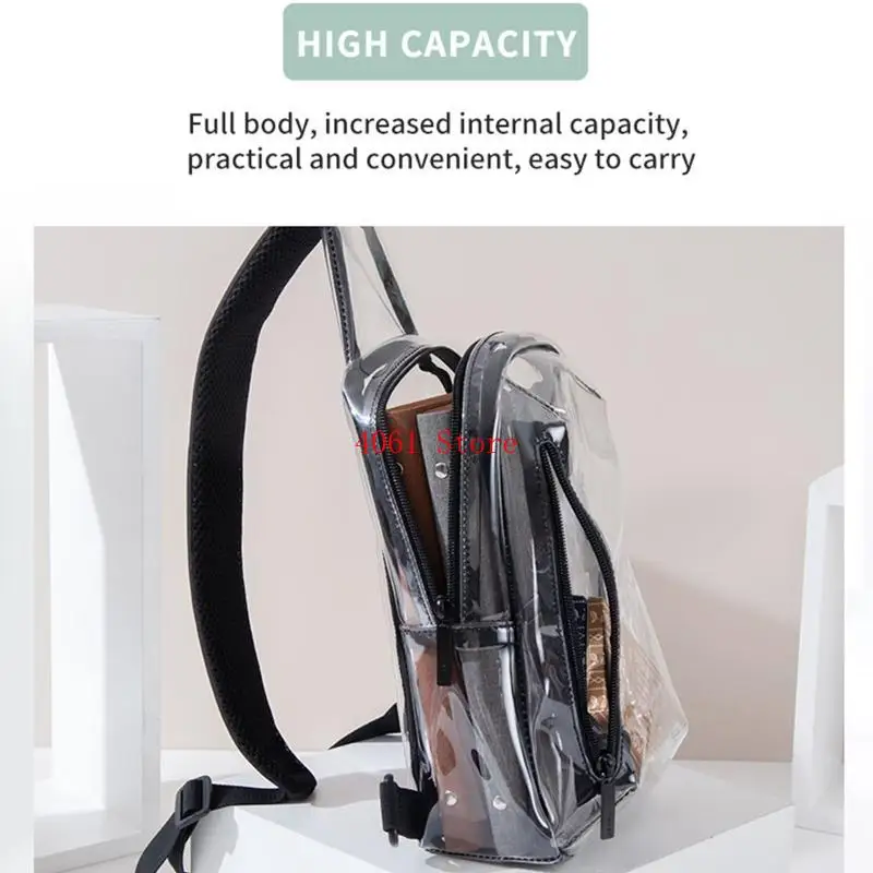 

Clear Sling Bag PVC Crossbody Shoulder Bags Transparent Casual Chest Phone for Women Men Perfect for Hiking Stadium Work