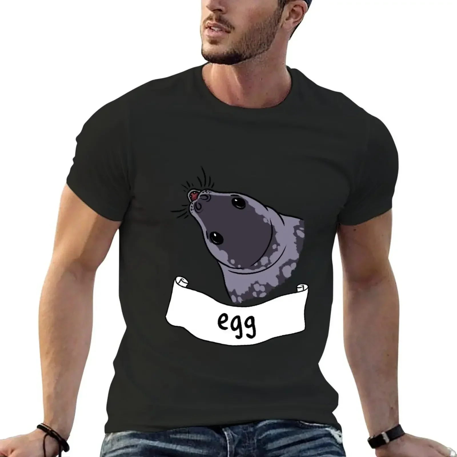 

Egg Seal (egg) T-Shirt oversized Aesthetic clothing graphic t shirt vintage vintage t shirts men t shirts high quality