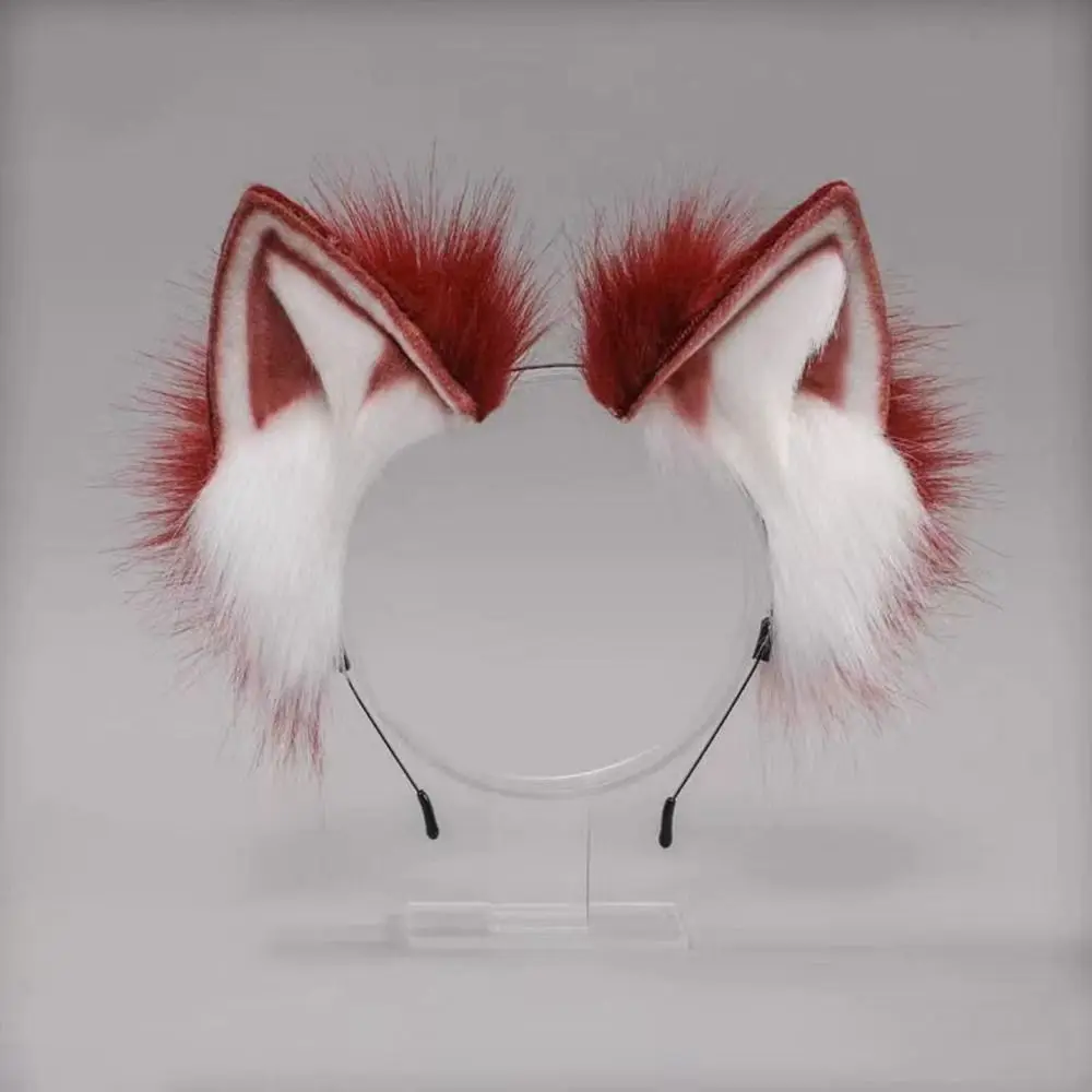 Plush Cat Ears Headband para mulheres Faixa de cabelo de animais Aros de cabelo de festa de Halloween Anime Cosplay Headwear adereços extravagantes enfeites de cabelo