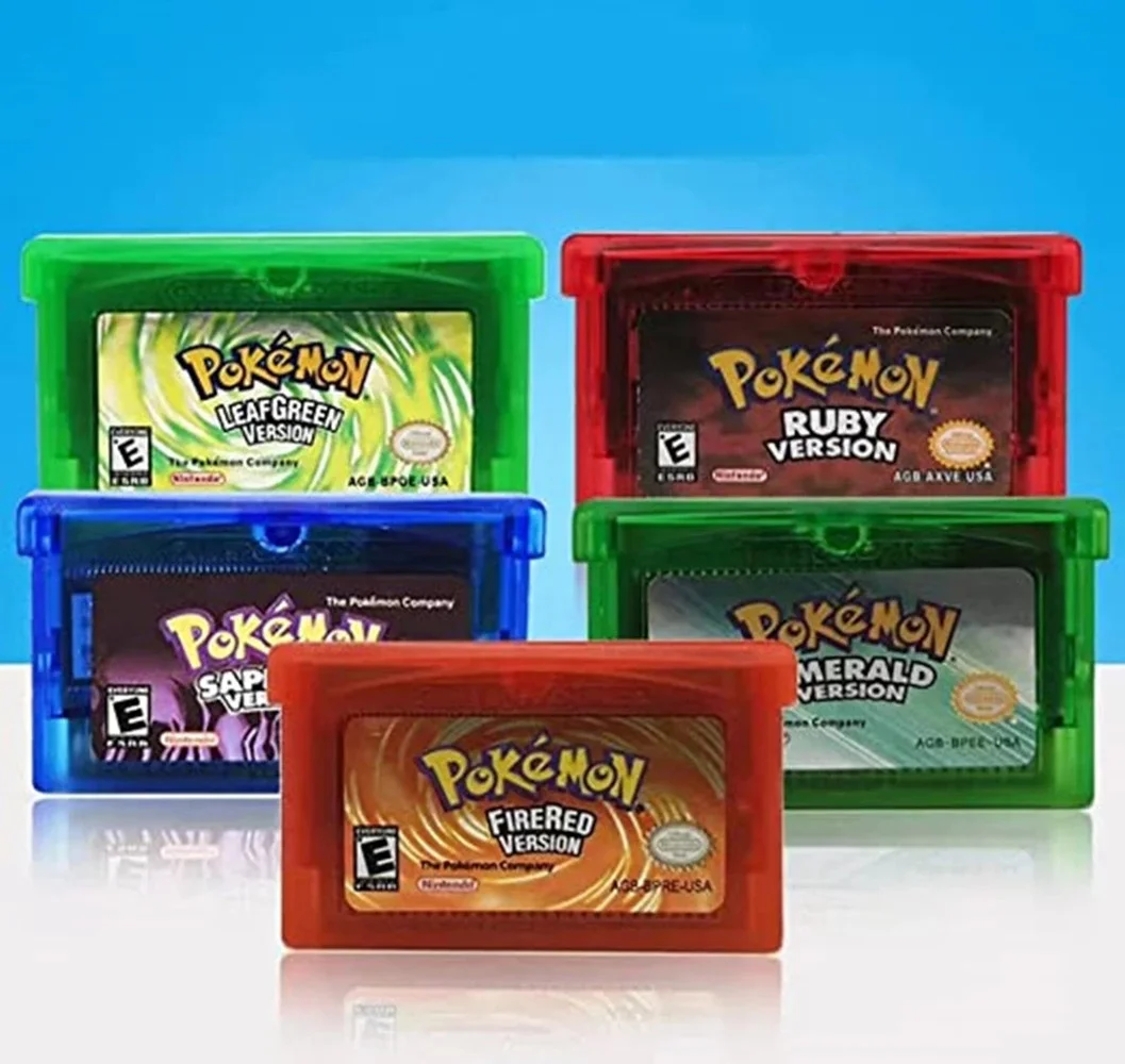 Cartão do console do cartucho do jogo de vídeo de 32 bits para a série de gba pokemon vitrificada snakewood flora englishlanguagethe primeira edição