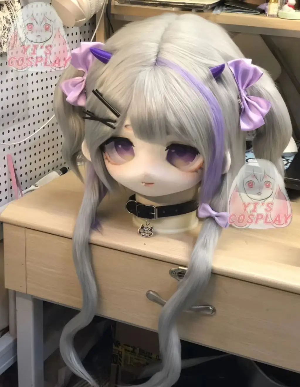 Yis تأثيري مخصص فروي رئيس Kigurumi OC رئيس تأثيري كيمونو Fursuit اليدوية سماعات الوحش مخصص Fursuit كيمونو رئيس
