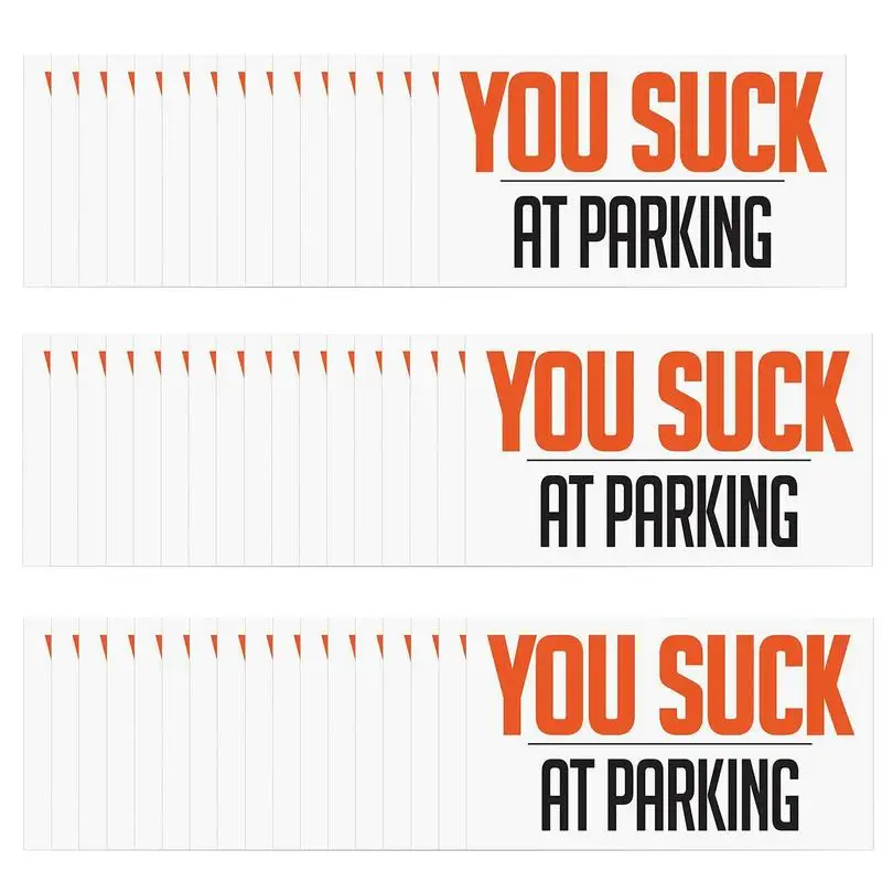 You Suck At Parking Tickets Funny Parking Violation Cards Learn To Park & Gag Note Cards Funny Print Prank Cards Car Accessories