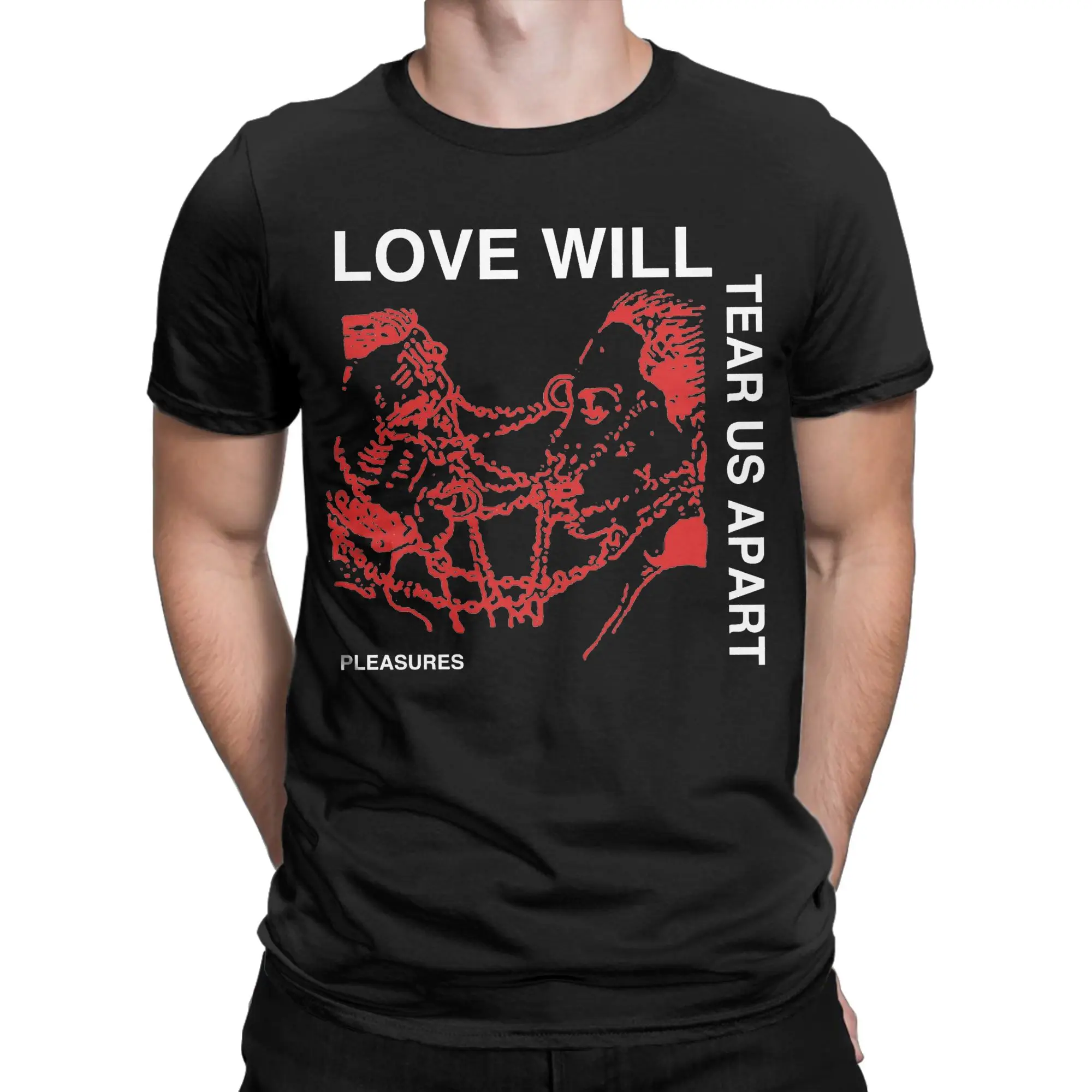 Love Will Tear Us Apart Lil Peep T Shirt Men 100% Cotton Awesome T-Shirt Crew Neck  Tees Short Sleeve Tops Birthday Present
