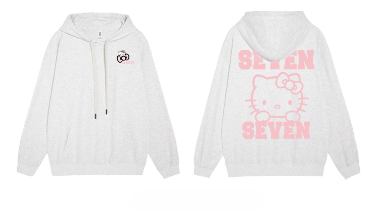 American style cute Hello Kitty Cartoon Anime periphery Men\'s and women\'s hoodies Spring and Autumn Couple\'s clothing hoodie