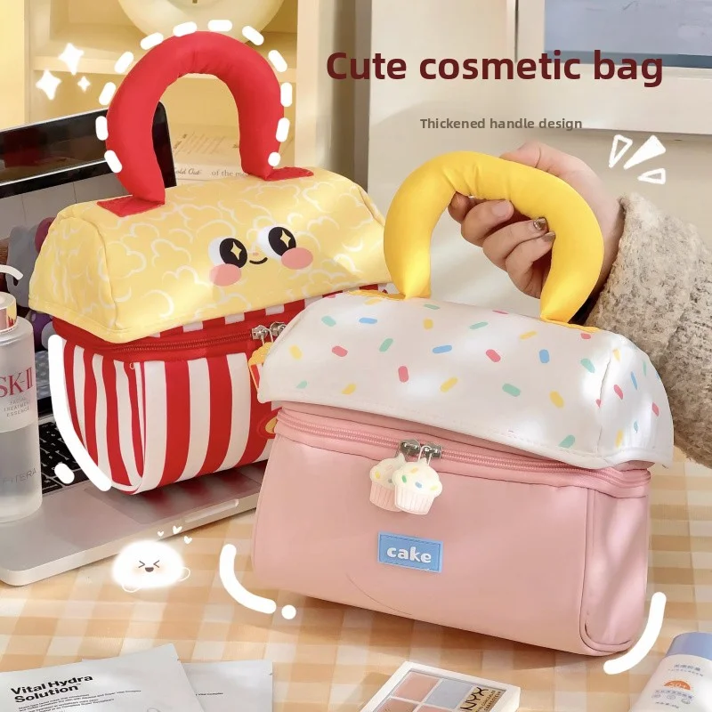 

Cute Ice Cream Makeup Bag Large Capacity Cosmetic Pouch Kawaii Portable Storage Organizer Travel Accessories For Woman Girl