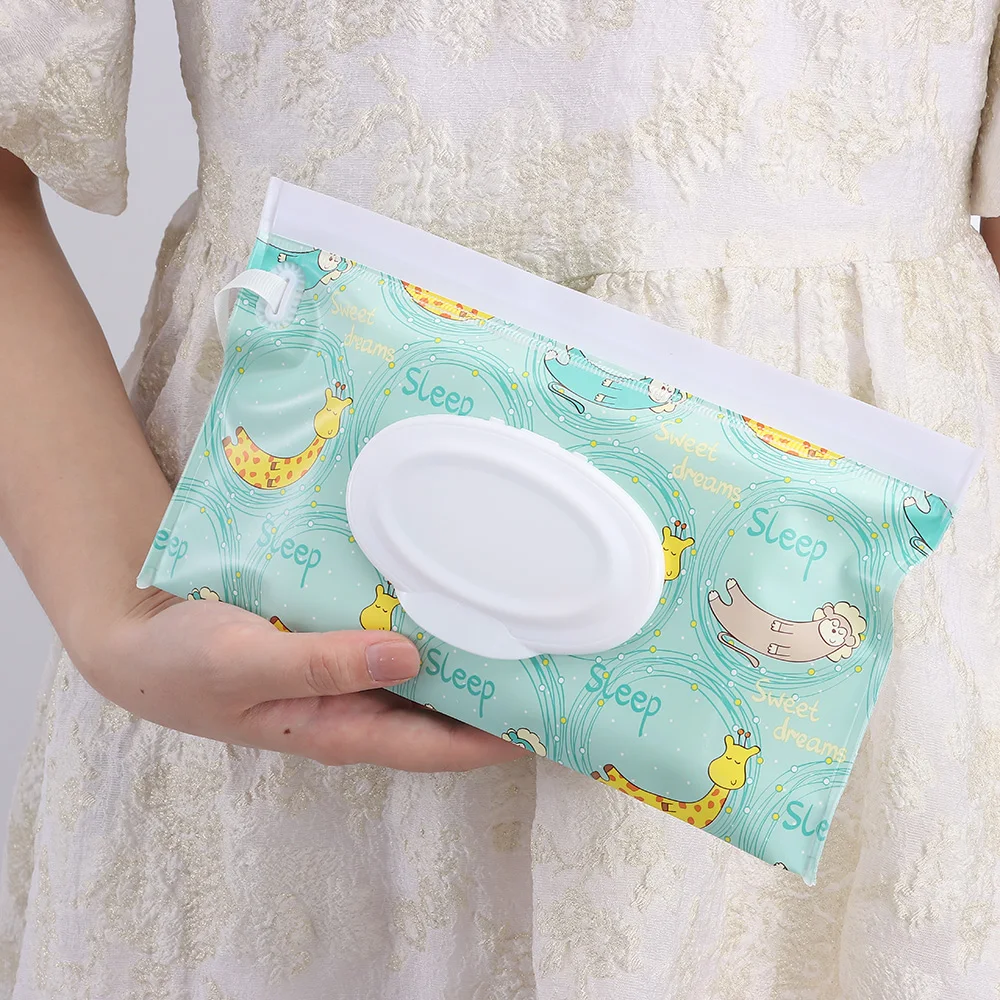 New EVA Baby Wipes Case Portable Wet Wipes Bag Flip Cover Reusable Refillable Wipes Napkin Tissue Bag Case Holder Container