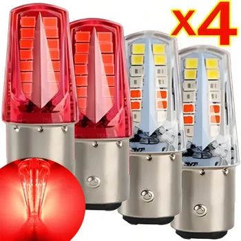 سيارة LED أضواء الإشارة ضوء إحترافي دراجة نارية وامض الذيل مصباح مصابيح الفرامل ليلة القيادة السلامة تحذير لمبات 7000K-8000K