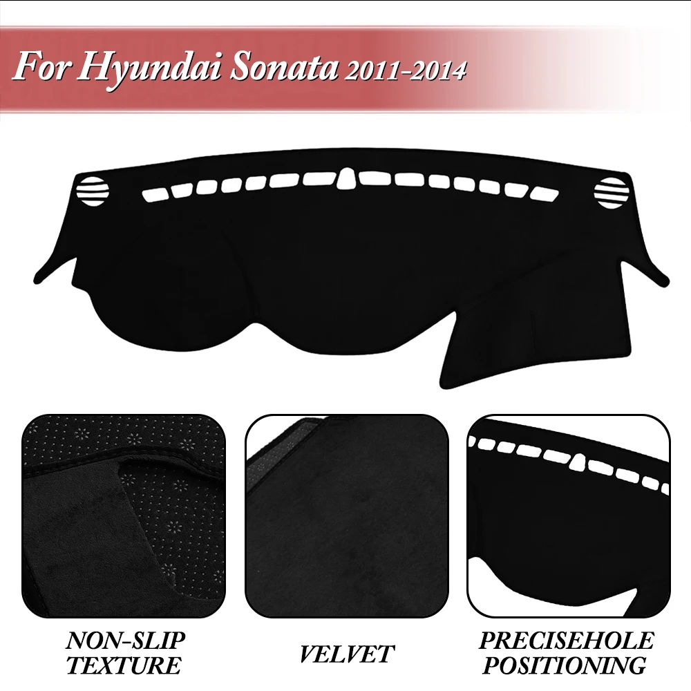 

Leather Car Dashmat Dash Mat Dashboard Cover Pad Reflect Light non-slip Auto Accessories For Hyundai Sonata 2011 2012 2013 2014
