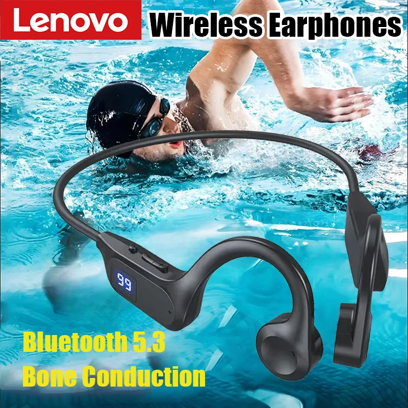 Lenovo Wireless Earphone Bone Conduction Sport Swimming Bluetooth Compatible Earphones Hand-free With Mic For Sports X7 Earbuds — product photo 1 of 1
