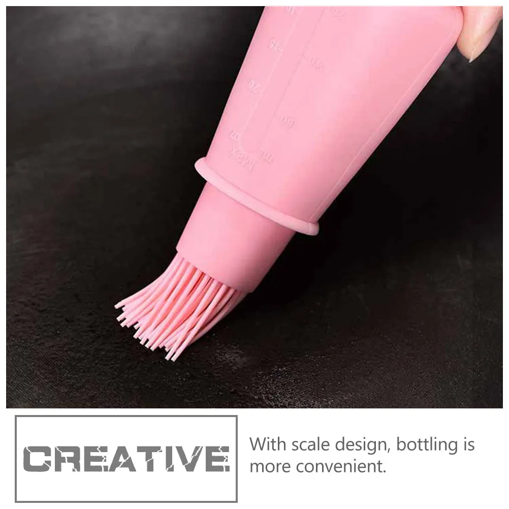 

3Pcs Silicone Bbq Oil Brushes Barbecue Tools Scale Design Leak Proof Easy to Use Silicone Bottle Brush Bbq Oil