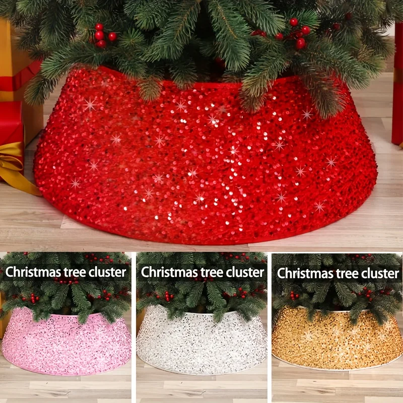 Party Decor Christmas Tree Skirt Merry Christmas Snowman Santa Elk Outdoor Blanket Happy New Year Xmas Tree Collar Decorations