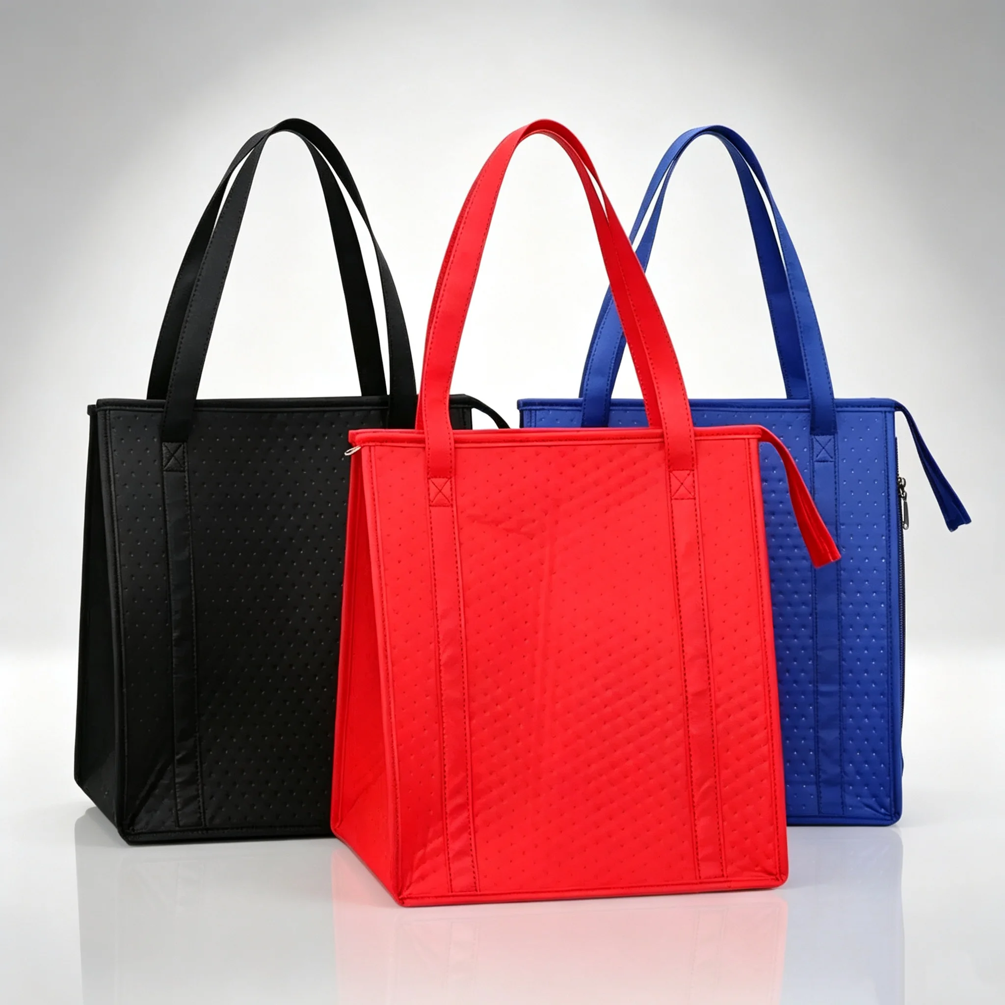 Non Woven Insulation Bag, Foldable Portable Aluminum Foil Embossed Bag, Suitable for Outdoor Lunch, Bento, and Shopping Bags
