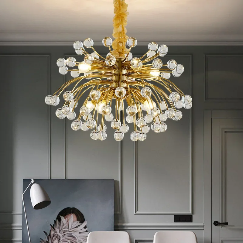 

GHJUYIOL Simple and luxurious living room colored glass chandelier, creative and warm bedroom, wardrobe lighting fixtures