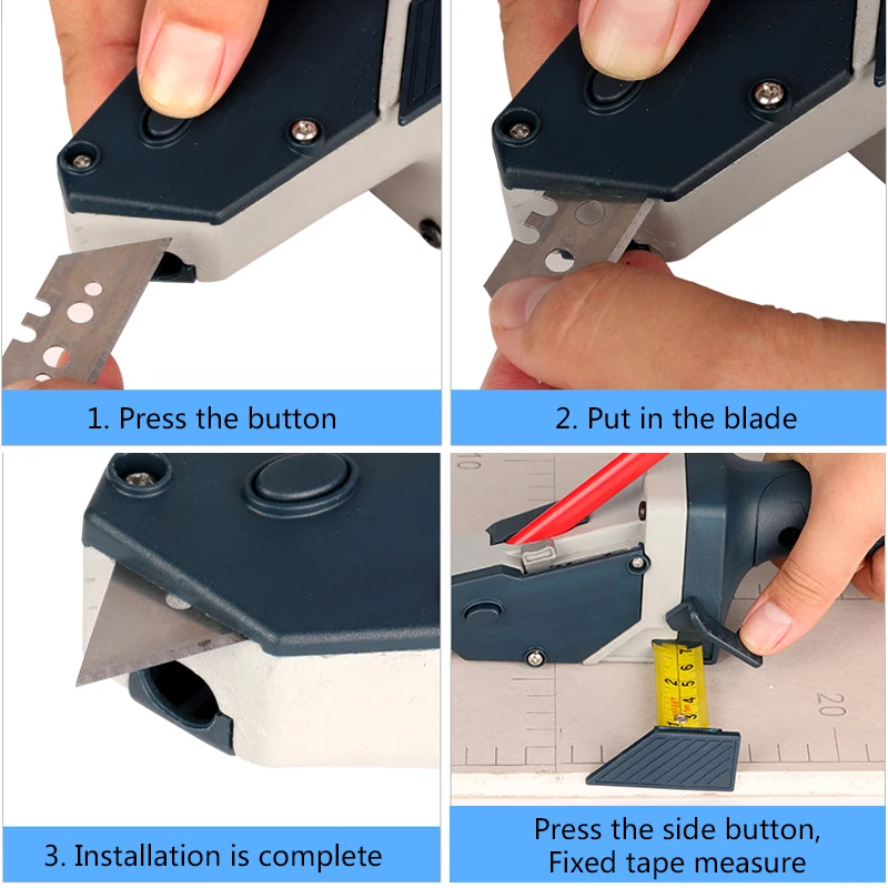 Gypsum Board Cutting Tool Kit Scriber Plasterboard Edger Drywall with Scale Woodworking Cutting Board Manual Cutting Tool