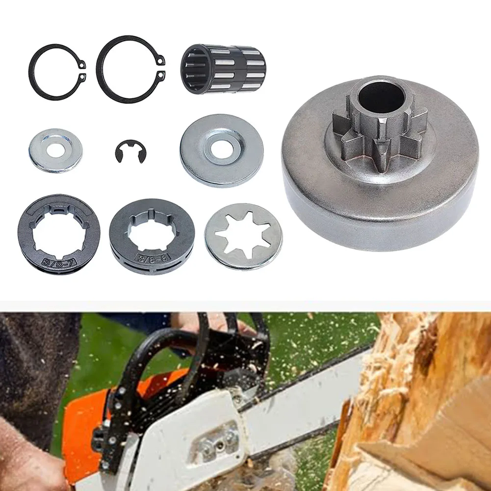 Comprehensive Repair Solution 38 7T Clutch Drum Rim Sprocket Kit for 038 048 MS381 Chainsaw with Essential Components