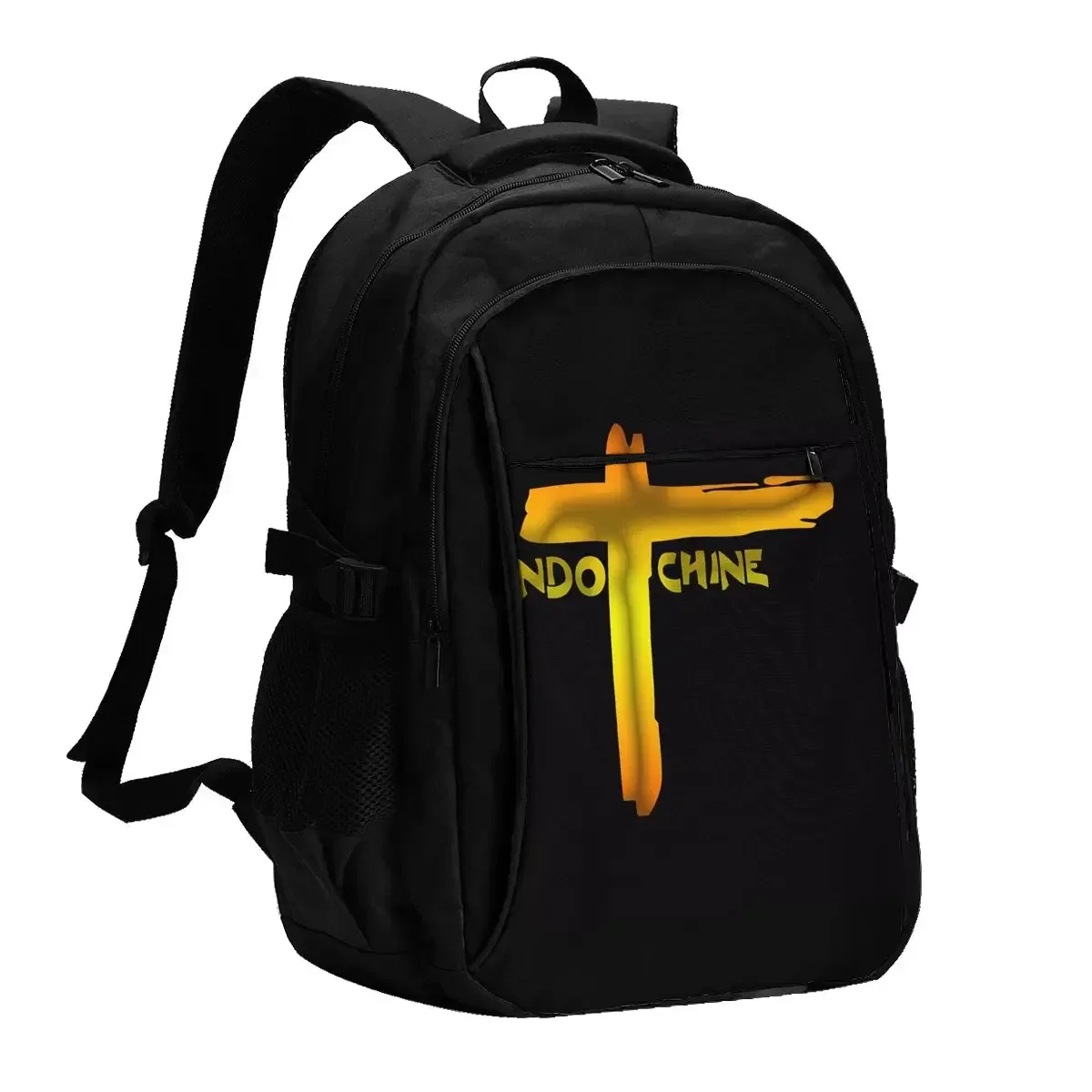 Ransel Laptop Perjalanan Indochine Rock, Ransel Laptop Bisnis Tahan Air dengan Port Pengisian USB Tas Kuliah untuk Pria Wanita