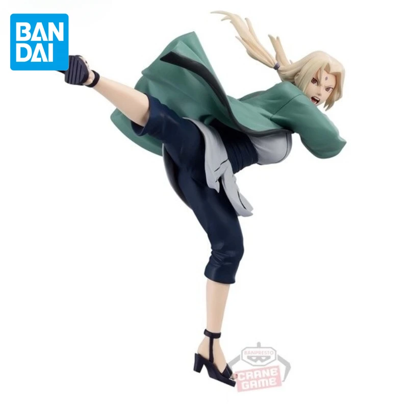 Bandai Original Naruto Shippūden Anime Figure Tsunade Modeling Forbearance Battle Action Figure Toys for Boys Girls Gifts