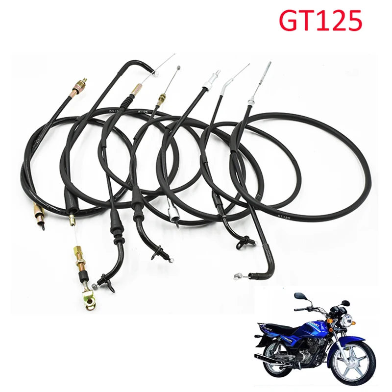 Motorcycle Control Cables of Throttle Brake Clutch Speedometer Cable for Suzuki haojue Qingqi QS125 GT125 Disc / Drum Brake