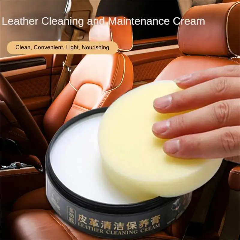 2024 Multifunctional Leather Seat Maintenance Care Oil Cream Interior Polishing Stain Removal Refurbished Leather Sofa Cleaning