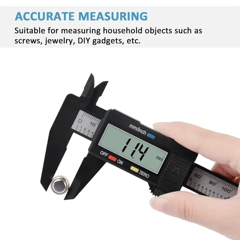 1PC 150mm Plastic Digital Vernier Caliper Digital Display Caliper Mini Text Play Caliper Student Vernier Ruler Measuring Tool gallery 3