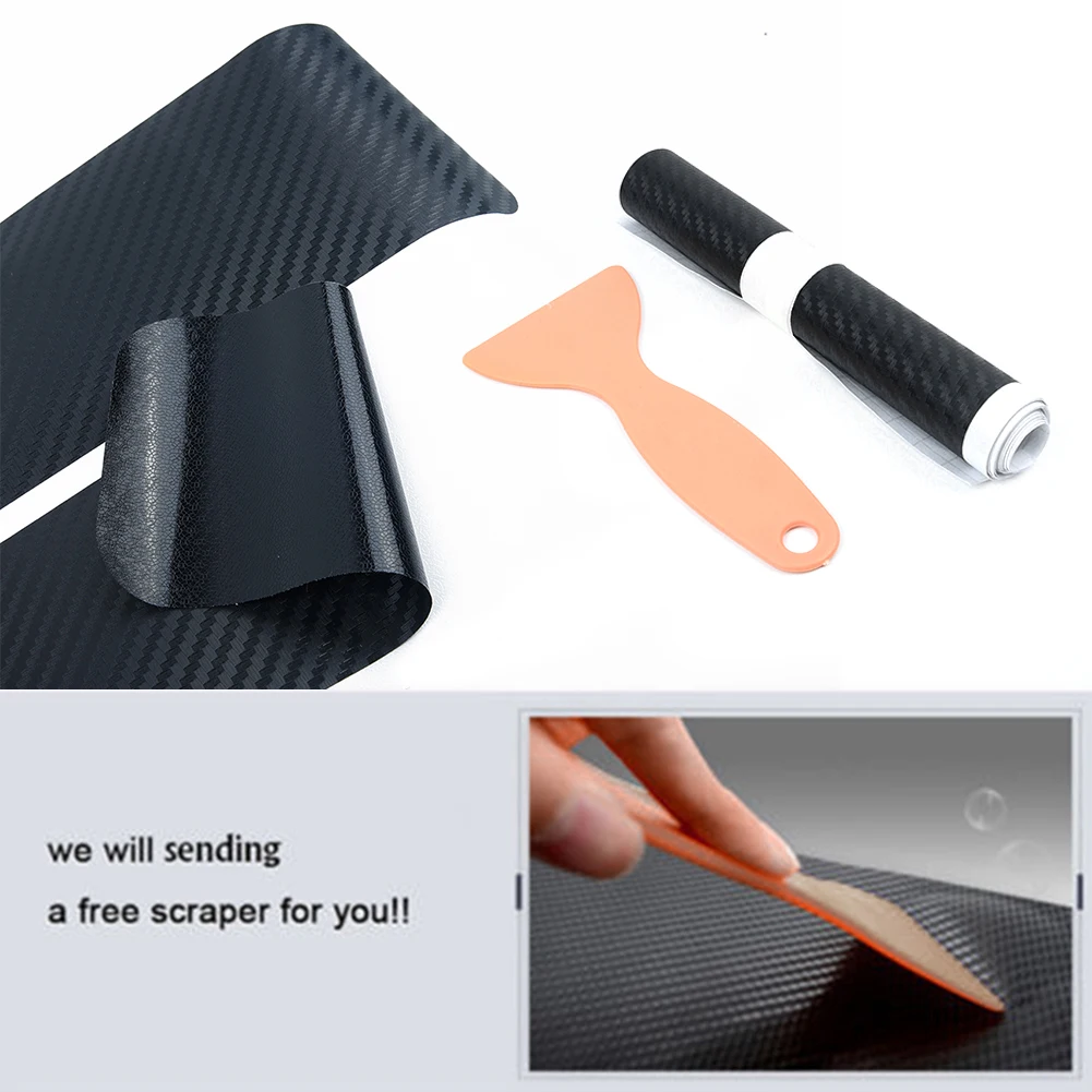 Car 3D Carbon Fiber Scuff Plate Door Sill Protector Stickers Door Sill Panel Black Fashion Brand New Practical Hot