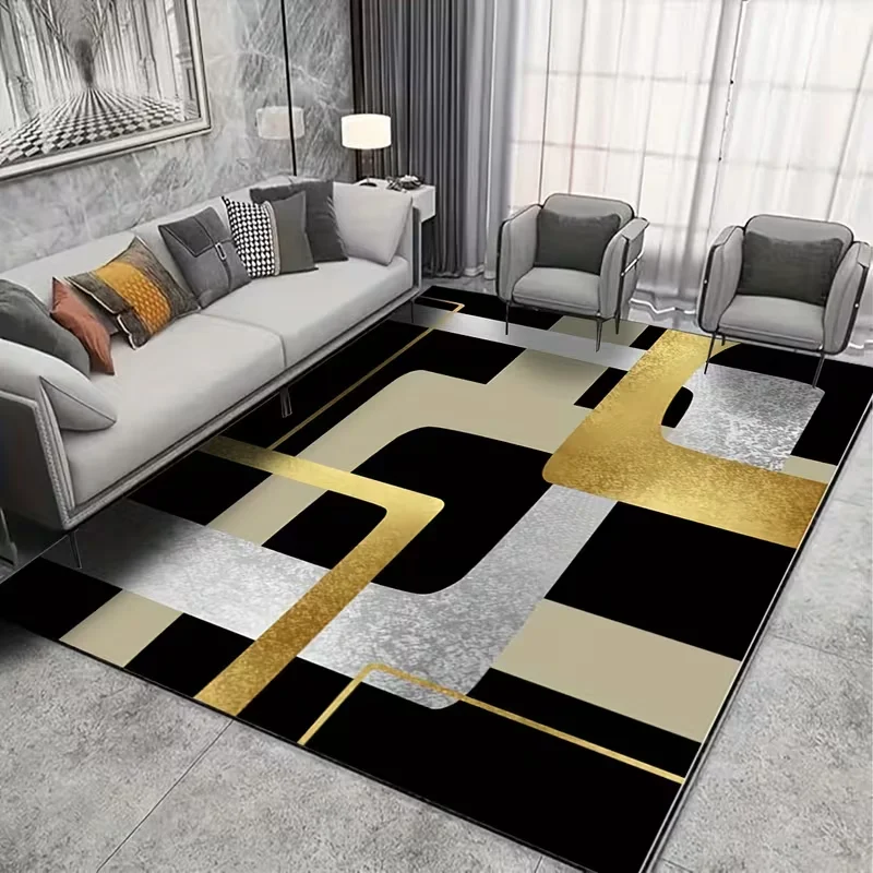 Modern Woven Carpet for Living Room, Bedroom Dining Room, Office, Carpet, Machine Washable Carpet, Abstract Washable Area Carpet