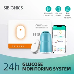 Sibionics Blood Glucose Meter 24h Real Time Monitoring Tester Diabetes Suger Sensor Health Monitors For Home Scanner Finger-Free