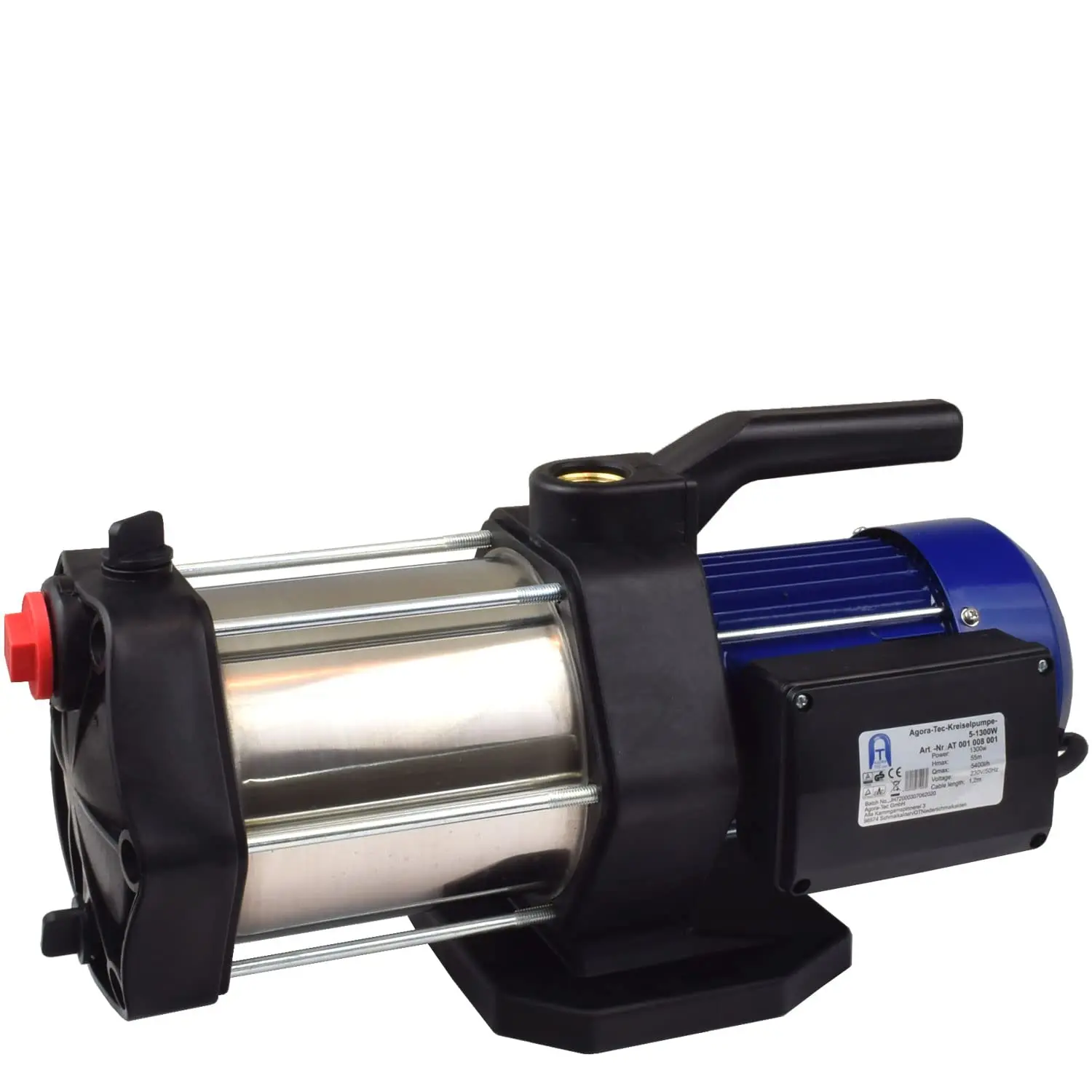 A.gora.-Tec 5-Sta.ge Centrifuga.l Pump 5-1300 3DW Commercia.l Wa.ter Dry Run Protection Ma.x Pressure 5.6 Ba.r 5400 L/h 1.2H P