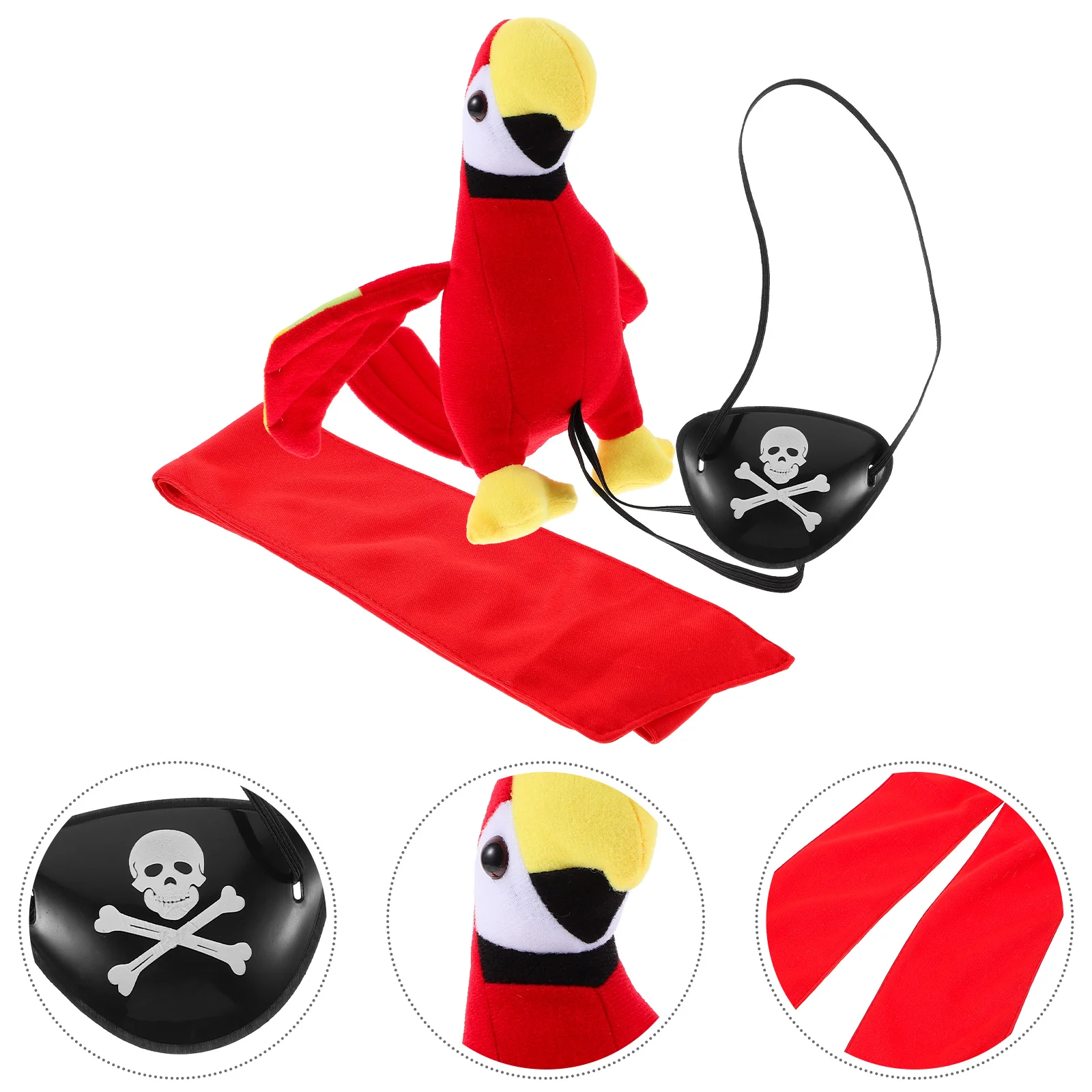 

Pirate Party Set Headband Outfits Shoulder Rest Costume Accessories Cloth Dress Up Props