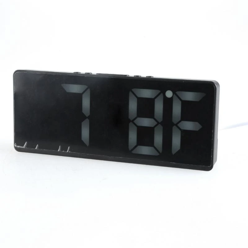 Reloj alarma electrónica LED digital LED Temperatura pantalla Fecha repetición 83CE