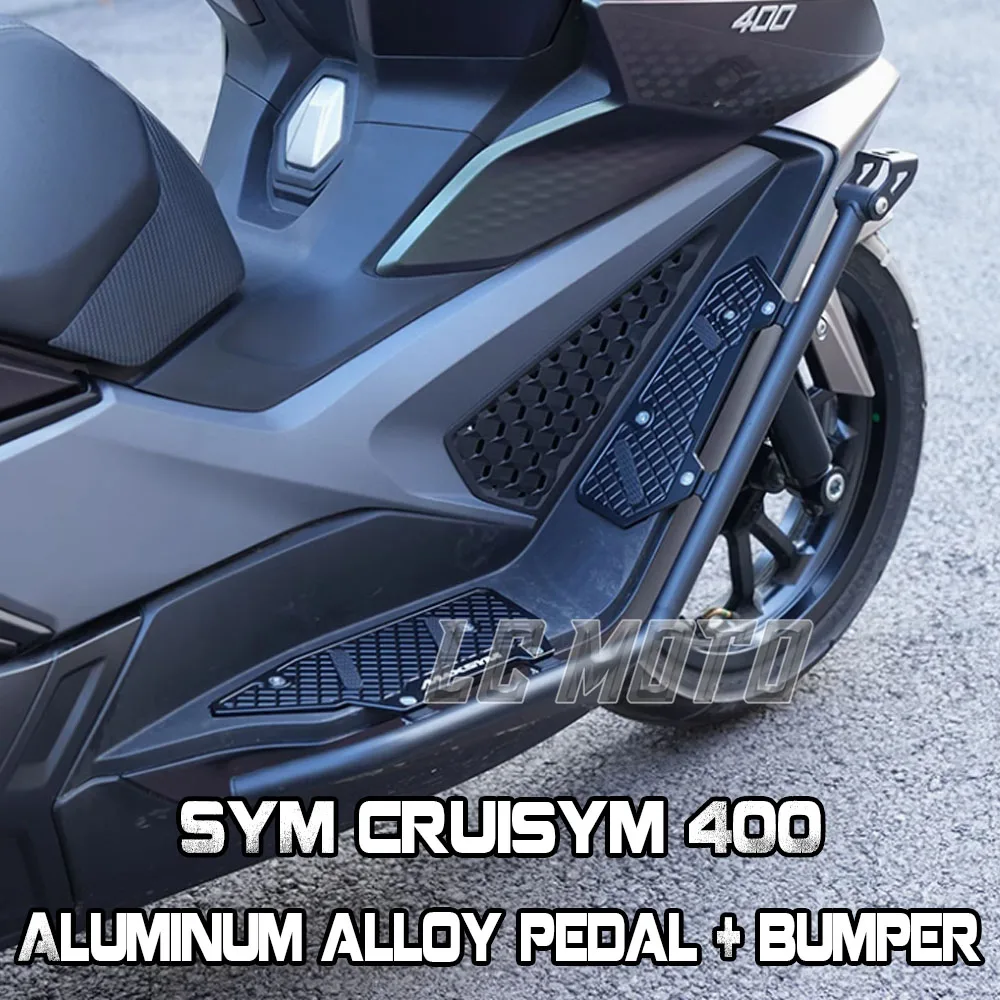 FOR SYM Cruisym 400 Motorcycle Pedal Bumper XS400T Bumper Spotlight Bracket Modified Accessories