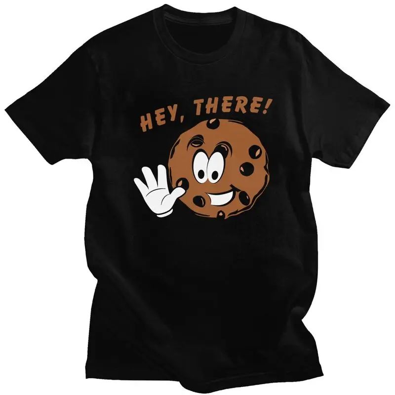 Custom Cookie Greeting T Shirt Men Pre-shrunk Cotton Tshirt Handsome Tee Short Sleeve T-shirt Slim Fit Apparel